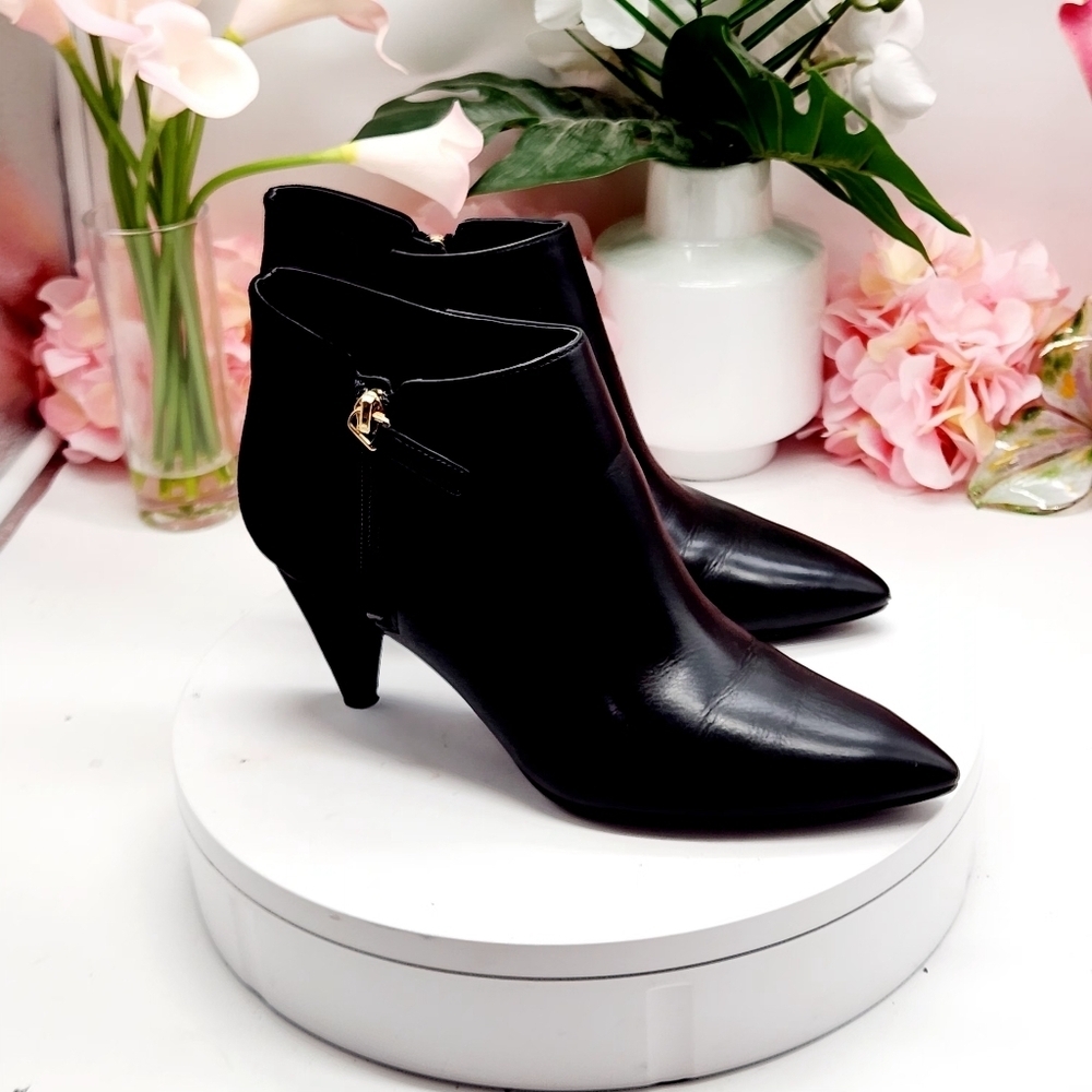 Nine West Yames Leather Pointed Toe Booties Size 8.5 - Picture 9 of 16